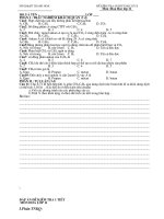 Đề kiểm tra lớp 11 - cơ bản