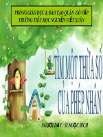 toán tìm thừa số lớp 2