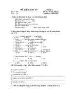 ĐỀ KT 1 TIẾT LỚP 6 ĐỢT 3 hot đây!