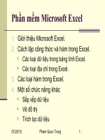 Bài giảng về Excel