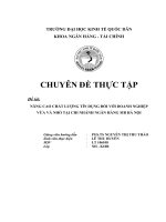 NÂNG CAO CHẤT LƯỢNG TÍN DỤNG ĐỐI VỚI DOANH NGHIỆP VỪA VÀ NHỎ TẠI CHI NHÁNH NGÂN HÀNG MB HÀ NỘI