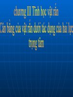 câb bằng của vật rắn dưới tác dụng của hai lực. Trọng tâm