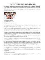 Điểm mới trong thi TNPT-ĐH 2009