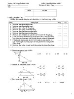 KIỂM TRA HÌNH HỌC 1 TIẾT CHƯƠNG IV