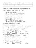 Đề thi KSCL giữa kì II