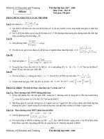 Thi thu DH mon Toan đợt 2