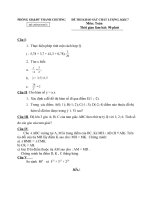 Đề kiểm tra học kỳ I môn toán 7