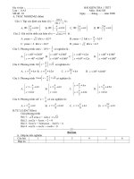 Kiểm tra Giait tích 11 chương 1