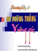 Hai đường thẳng vuông góc