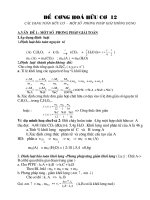 Một số dạng toán hữu cơ lớp 12