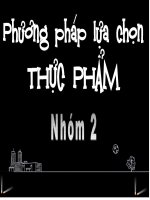 Cách chọn thực phẩm