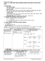 HÌNH HỌC: CÁC HỆ THỨC LƯỢNG TRONG TAM GIÁC VÀ GIẢI TAM GIÁC