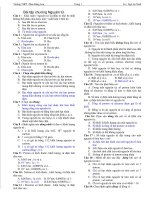 câu hoi hoa 10, chuong I + II