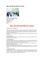 Những điều cần biết khi thiết kế website