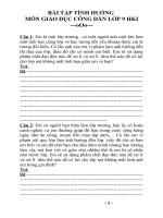 Bộ sưu tập BT tình huống GDCĐ HKI