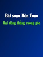 Hai đường thẳng vuông góc - GADT toán 4