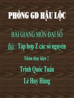 Chương II - Bài 2: Tập hợp các số nguyên