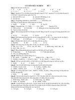 Câu Hỏi Trắc Nghiệm Luyện Thi Đại Học Đề 7