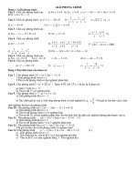 bài tập ôn thi vào lớp 10 chuyên đề giải phương trình