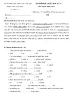 Một số đề KT Tiếng Anh 9