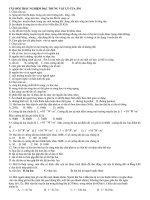 CÂU TN VỀ CÁC ĐẶC TRƯNG VẬT LÝ CỦA ÂM - 12CB