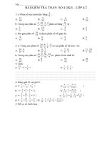 BÀI KIỂM TRA TOÁN SỐ 4 -GKII
