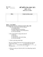 bài kiẻm tr học kì 1