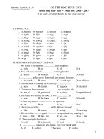 ĐỀ THI HSG HUYỆN 06-07