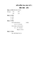 Đề thi học kỳ I năm học 2007 - 2008