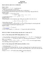 ĐỀ THI THỬ ĐẠI HỌC VÀ ĐÁP ÁN