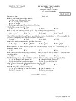 Đề kiểm tra 15 phút trắc nghiệm chương 4_Mã đề 209