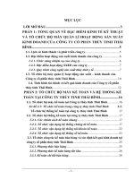 Tổ chức kế toán bán hàng và xác định kết quả bán hàng ở công ty cổ phần Thủy tinh Thái Bình