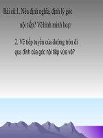 Chương III. Hình học Lớp 9. Tiết 43.