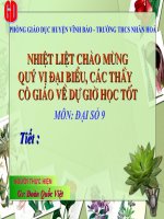 Đại 9 Tiết 63 - Luyện tập