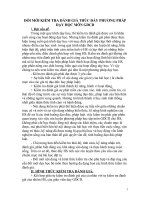 ĐỔI MỚI KIỂM TRA ĐÀNH GIÁ MÔN GDCD