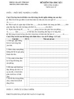 Một số đề KT Công nghệ 6