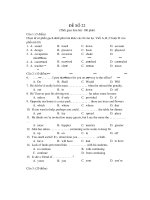 đề thi thử đại học môn anh văn - đề số 22