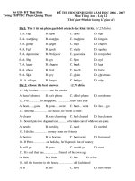 Đề thi chọn HSG-3