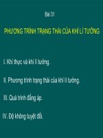Phương trình trạng thái khi lí tưởng