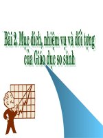 Bài 2: Mục đích, nhiệm vụ, đối tượng SS