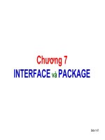 BÀI GIẢNG LẬP TRÌNH HƯỚNG  ĐỐI TƯỢNG VỚI JAVA(Chương Cuối )