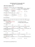 Kiểm tra Học kỳ II toán 10 cơ bản