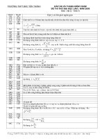 Đáp án đề thi thử ĐH THPT BYT lần 1-2009. Môn Vật lý