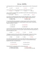 Bài tập trắc nghiệm kết tủa