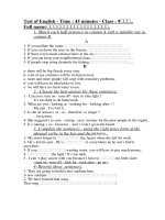 kiểm tra 45 lớp 9