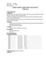 THIÊN NHIÊN NHIỆT ĐỚI ẨM GIÓ MÙA