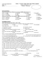 kiem tra 1 tiet lan thu nhat HK II