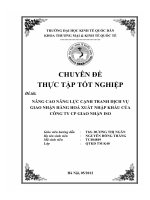 NÂNG CAO NĂNG LỰC CẠNH TRANH DỊCH VỤ  GIAO NHẬN HÀNG HOÁ XUẤT NHẬP KHẨU CỦA CÔNG TY CP GIAO NHẬN ISO