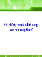 định dạng bảng tính