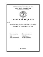 MỞ RỘNG THỊ TRƯỜNG TIÊU THỤ SẢN PHẨM  CỦA TRẠM LÂM NGHIỆP CAO LỘC